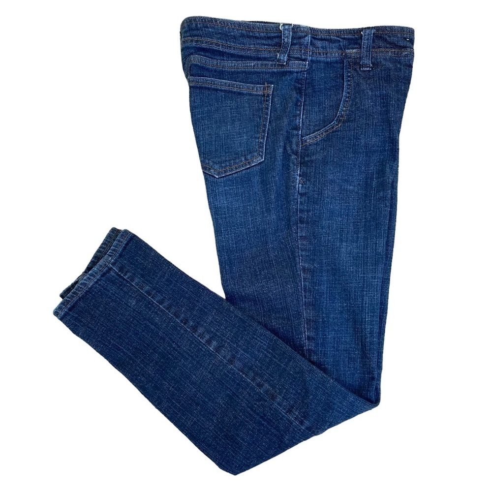 Old Navy Y2K Straight Leg Jeans Mid Rise Dark Wash Denim Side Pockets Size 4 - Picture 7 of 14